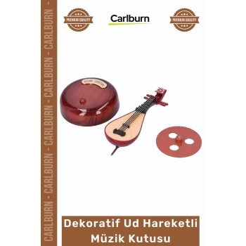 #Ud Ahşap Görünümlü Dekoratif Zanaat Dönen Mekanizmalı Estetik Deneyim Ud Hareketli Müzik Kutusu