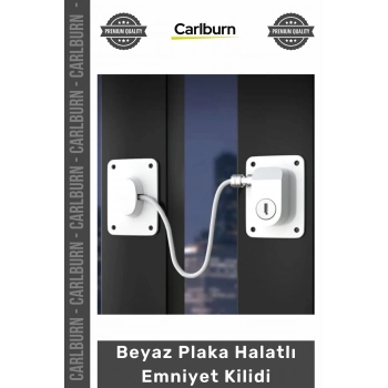 #Güvenlik Ev Çocuk Güvenliği Sağlam Çelik Halat Kontrollü Açılma Beyaz Plaka Halatlı Emniyet Kilidi