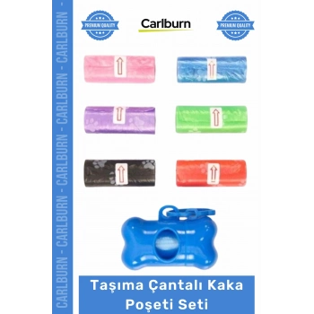 #Petshop Köpek Gezdirme Seyahat Boyu Pratik Hijyenik Dışkı Torbası Taşıma Çantalı Kaka Poşeti Seti