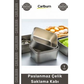 #Saklama Mutfak Tipi 135x105x5 Dayanıklı Hijyenik Koku Geçirmez Şık Paslanmaz Çelik Saklama Kabı