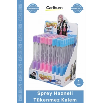 Özel Üretim Hijyenik Dezenfektan Kolonya Hazneli Okul Ofis Şık Tasarım Sprey Hazneli Tükenmez Kalem