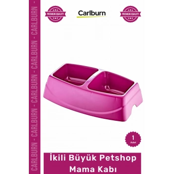 #Petshop Birinci Sınıf Kaliteli Plastik Kedi Köpek Su Kabı Renkli Dayanıklı İkili Büyük Mama Kabı