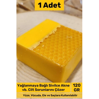 #sabun %100 Doğal Güzel Kokulu El Yüz Saç Cilt Vücut Orijinal Bal Sabunu 120g - 1 Adet