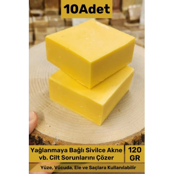 #sabun %100 Doğal Güzel Kokulu El Yüz Saç Cilt Vücut Orijinal Bitkisel Kayısı Sabunu 120g - 10 Adet