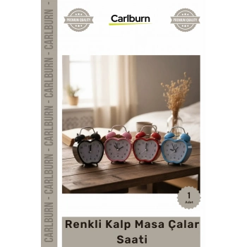 #ÇalarSaat Işıklı Pilli Kaliteli Çocuk Genç Odası Hediyelik Tasarım Renkli Kalp Masa Çalar Saati