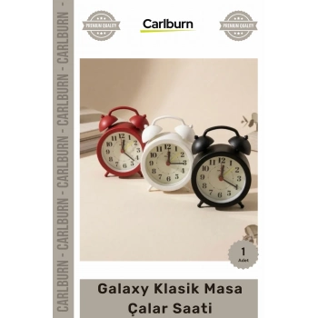 #ÇalarSaat Sessiz Akar Saniye İkiz Çan Tasarımı 85 cm Pilli Şık Galaxy Klasik Masa Çalar Saati