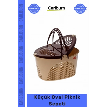 Özel Üretim Kaliteli Plastik Dayanıklı Ergonomik Şık Taşınabilir Pratik Küçük Oval Piknik Sepeti