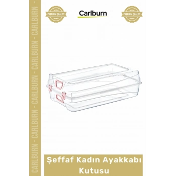 Özel Üretim Şeffaf Plastik Katlanabilir Havalandırma Kanallı Saplı Organizatör Kadın Ayakkabı Kutusu