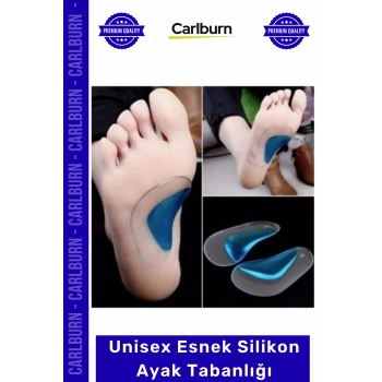 Özel Üretim İçe Basma Önleyici Düz Taban Destekleyici Ortopedik Unisex Esnek Silikon Ayak Tabanlığı