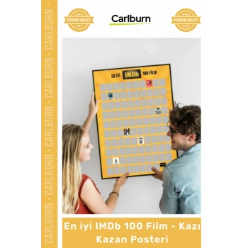 Özel Üretim Sinema Sever Hediye Dekoratif İnteraktif Tablo En iyi IMDb 100 Film Kazı Kazan Posteri