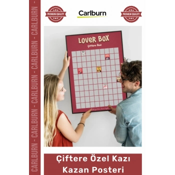Özel Üretim 100 Görevli Lover Box Sevgili Hediyesi İnteraktif Macera Çiftere Özel Kazı Kazan Posteri