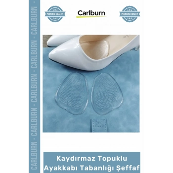 Özel Üretim Ergonomik Konforlu Yumuşak Silikon Ped Kaydırmaz Topuklu Ayakkabı Tabanlığı Şeffaf 17GR