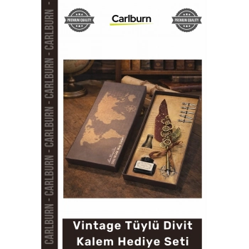 #DivitSeti Kaligrafi Mürekkepli Nostaljik Antika Tasarım Vintage Tüylü Divit Kalem Hediye Seti