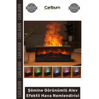 Özel Üretim Renkli LED Uzaktan Kumanda Modern Buhar Şömine Görünümlü Alev Efektli Hava Nemlendirici