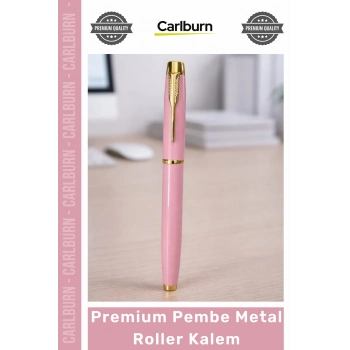 #Kalem Hediye Promosyon Lazer Baskı Logo Uygulanabilir Metal Gövde Premium Pembe Metal Roller Kalem