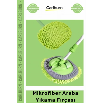 Özel Üretim Teleskopik Saplı Çizmez Uzayan Profesyonel Yedek Bezli Mikrofiber Araba Yıkama Fırçası