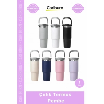 Özel Üretim Paslanmaz Isı Korumalı Vakumlu Sızdırmaz 500ml Mat Ergonomik Çelik Termos Pembe