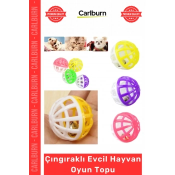 Özel Üretim Kedi Köpek İnteraktif Renkli Sesli Hareketli 35 mm Çıngıraklı Evcil Hayvan Oyun Topu