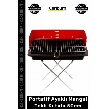 #Mangal Profesyonel Kalite Kamp Piknik Lüx Pervazlı Portatif Ayaklı Mangal Tekli Kutulu 50cm