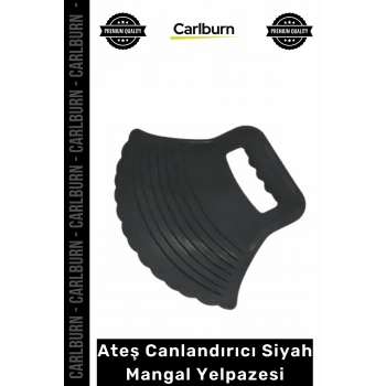 Özel Üretim Kaliteli Plastik Ergonomik Saplı Barbekü Kömür Ateş Canlandırıcı Siyah Mangal Yelpazesi