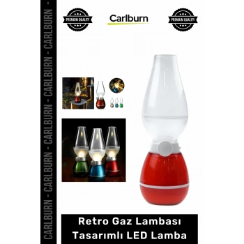 Özel Üretim Şarjlı Üfleme Sensörlü Nostaljik Dekoratif Masa Retro Gaz Lambası Tasarımlı LED Lamba
