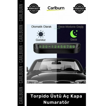 Özel Üretim Şık Tasarım Mıknatıslı Gizli Park Telefon Kartı Oto Araç Torpido Üstü Aç Kapa Numaratör