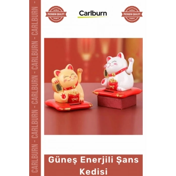 Özel Üretim Maneki Neko Sallanan Pati Solar Panel Ofis Masaüstü Dekoratif Güneş Enerjili Şans Kedisi