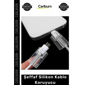 Özel Üretim Esnek Dayanıklı Yumuşak Type C Kaliteli Kırılma Önleyici Şeffaf Silikon Kablo Koruyucu