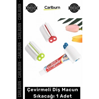 Pratik Ergonomik Tasarruf Sağlayan Kaliteli Banyo Aparatı Çevirmeli Diş Macun Sıkacağı 1 Adet