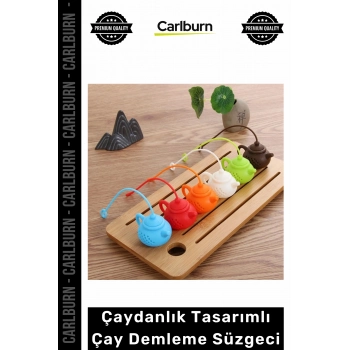 Özel Üretim Renkli Silikon Bitki Çayı Demleyici Dayanıklı Çaydanlık Tasarımlı Çay Demleme Süzgeci