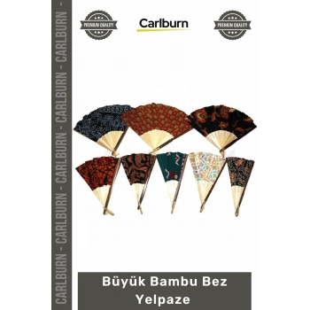 #Yelpaze Şık Dekoratif Estetik Katlanabilir Portatif Dayanıklı Kaliteli Büyük Bambu Bez Yelpaze