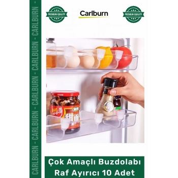 Mutfak Kiler Organizer Dayanıklı Düzenleyici Set Çok Amaçlı Buzdolabı Raf Ayırıcı 10 Adet