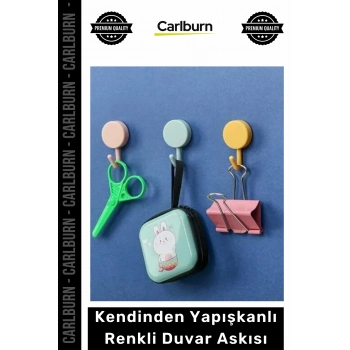 #Askılık Dekoratif Çok Amaçlı Pratik Güçlü Mutfak Askı Seti Kendinden Yapışkanlı Renkli Duvar Askısı