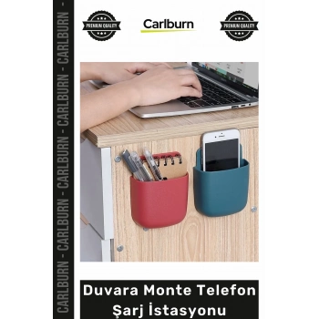 Özel Üretim Yapışkanlı Kablo Düzenleyici Kumanda Organizer Raf Duvara Monte Telefon Şarj İstasyonu