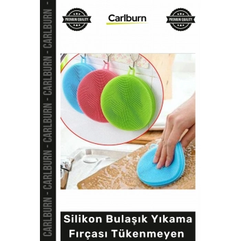 Özel Üretim Mutfak Temizleme Süngeri Esnek Renkli Silikon Bulaşık Yıkama Fırçası Tükenmeyen 2 Adet