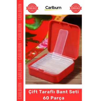 Nano Jel Şeffaf Süper Güçlü Yıkanabilir Tekrar Kullanılabilir Çift Taraflı Bant Seti 60 Parça