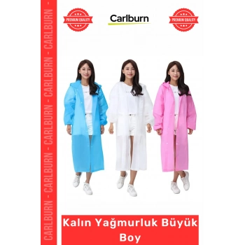 Özel Üretim Su Geçirmez Rüzgar Kesici Unisex Sarı Beyaz Gül Kurusu Uzun Kalın Yağmurluk Büyük Boy