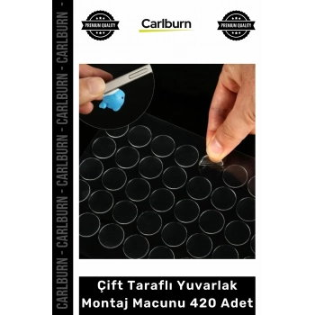 #MontajMacunu Güçlü Çift Taraflı Şeffaf Nano Adsorpsiyon Teknoloji Tak-Çıkar 420 Adet Montaj Macunu