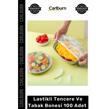 Üstün Hijyen Gıda Taze Koruma Koku Engelleme Pratik Kullanım Lastikli Tencere 100lü 24cm Tabak Bone