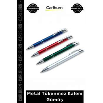 Özel Üretim Lüks Şık Kurumsal Hediye Promosyon Kaliteli Yazı Ofis Logo Metal Tükenmez Kalem Gümüş