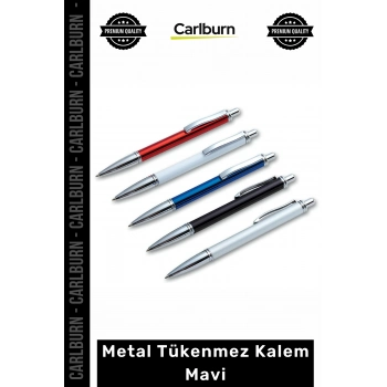 Özel Üretim Şık Kaliteli Logo Baskılı Promosyon Çelik Kurumsal Hediye Metal Tükenmez Kalem Mavi