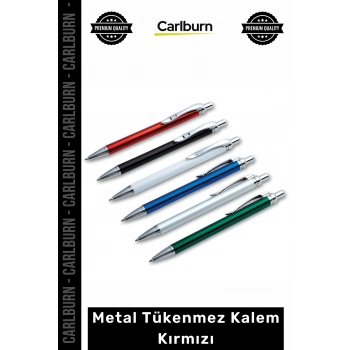 Özel Üretim Lüks Kurumsal Hediye Baskılı Şık Dayanıklı Ergonomik Metal Tükenmez Kalem Kırmızı