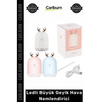 Özel Üretim Sessiz Taşınabilir Ultrasonic USB Şarjlı Dekoratif Ledli Büyük Geyik Hava Nemlendirici