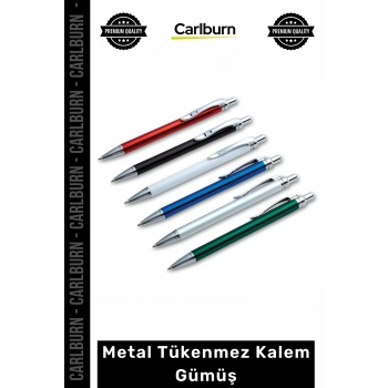 Özel Üretim Promosyon Kurumsal Logo Baskılı Şık Kaliteli Lüks Ofis Metal Tükenmez Kalem Gümüş