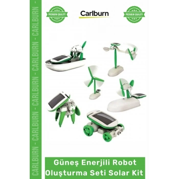 Özel Üretim Eğitici STEM Robotik Hobi Solar Güneş Enerjili Robot Oluşturma Seti Solar Kit 6 in 1