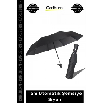 #Şemsiye Rüzgara Dayanıklı Sağlam Katlanabilir Lüks Kalite Konforlu Tam Otomatik Şemsiye Siyah