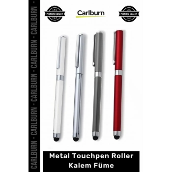 Özel Üretim Kaliteli Profesyonel Kurumsal Hediye Modern Lüks Şık Metal Touchpen Roller Kalem Füme