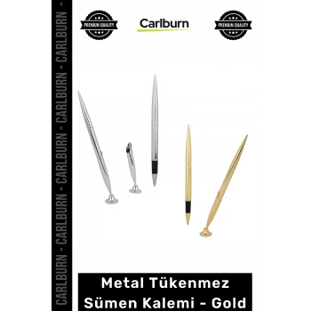 #Kalem Lüks Ofis Masaüstü Prestijli Kaliteli Şık Kurumsal Hediye Metal Tükenmez Sümen Kalemi Gold
