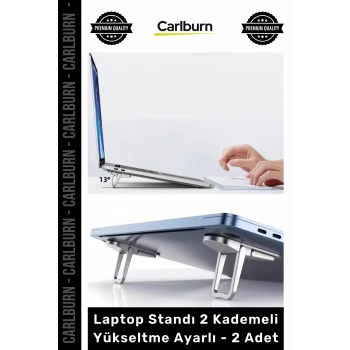 Özel Üretim Ergonomik Katlanabilir Plastik Kaymaz Laptop Standı 2 Kademeli Yükseltme Ayarlı 2 Adet
