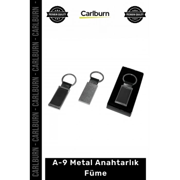 Özel Üretim Lüks Şık Dayanıklı Modern Kaliteli Hediyelik Aksesuar A9 Metal Anahtarlık Füme 1 Adet